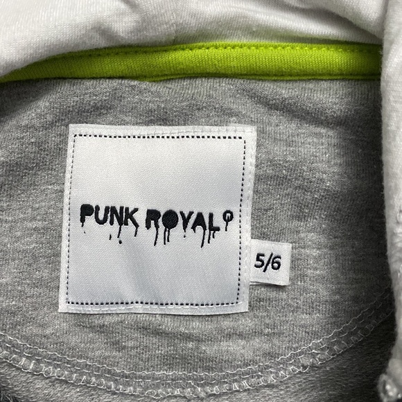 Punk Royals Splatter Gray and Black Hoodie Boys 5/6Y - Picture 3 of 7